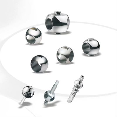 Uniek ontwerp Mini Ball Valve voor kleppen Onderdelen in 201/304/316L roestvrij staal Materiaal Zilver