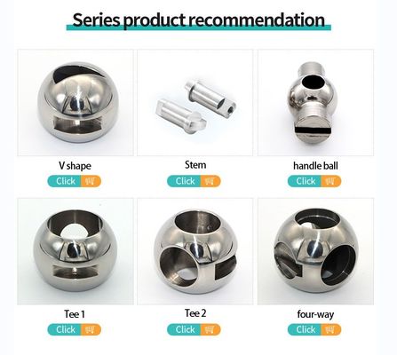 DN25 roestvrij staal 316L DN25 roestvrij staal 316L DN25 roestvrij staal 316L Floating Straight Through Valve Ball met op maat gemaakte OEM-ondersteuning en spiegelgepolijst oppervlak
